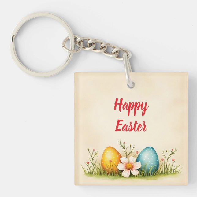 Easter Eggs Vintage Popular Collection Key Ring (Front)