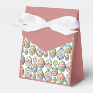 Easter Eggs Whimsical Colourful  Pattern Pink Favour Box