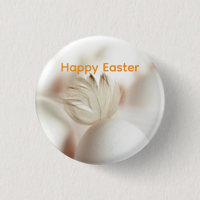 Easter Eggs with Feather Graphic 3 Cm Round Badge (Front)