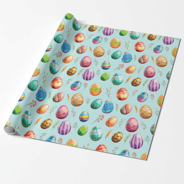 Easter Eggs Wrapping Paper (Unrolled)