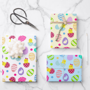 Easter Eggs Wrapping Paper Sheet