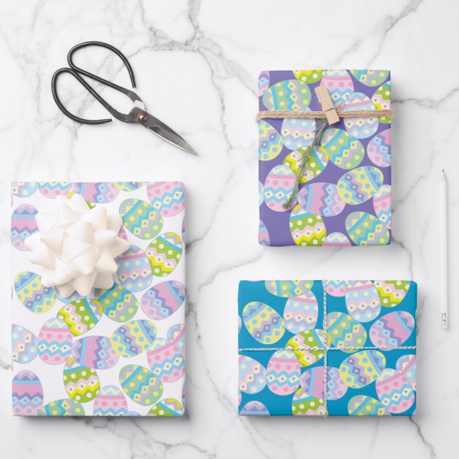 Easter Eggs Wrapping Paper Sheet (Front)