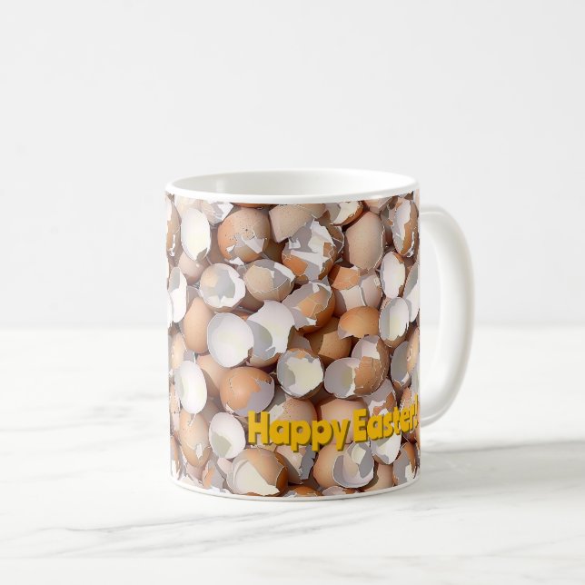 Easter Eggshell Mug – Cracked Up for the Holidays (Front Right)