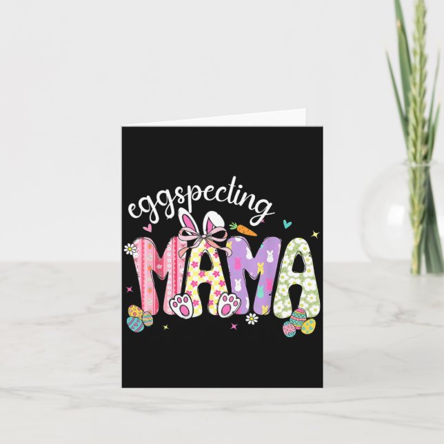 Easter Eggspecting Mama Pregnancy Announcement (Front)