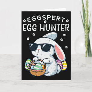 Easter Eggspert Egg Hunter Bunny Boys Girls Kids T Card