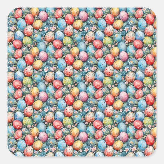 Easter Eggstravagant Delights  Square Sticker (Front)