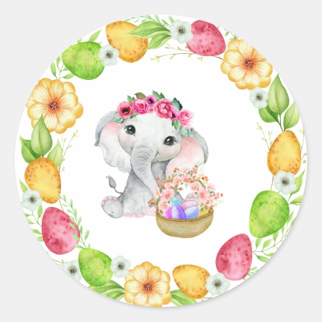 Easter Elephant Stickers (Front)