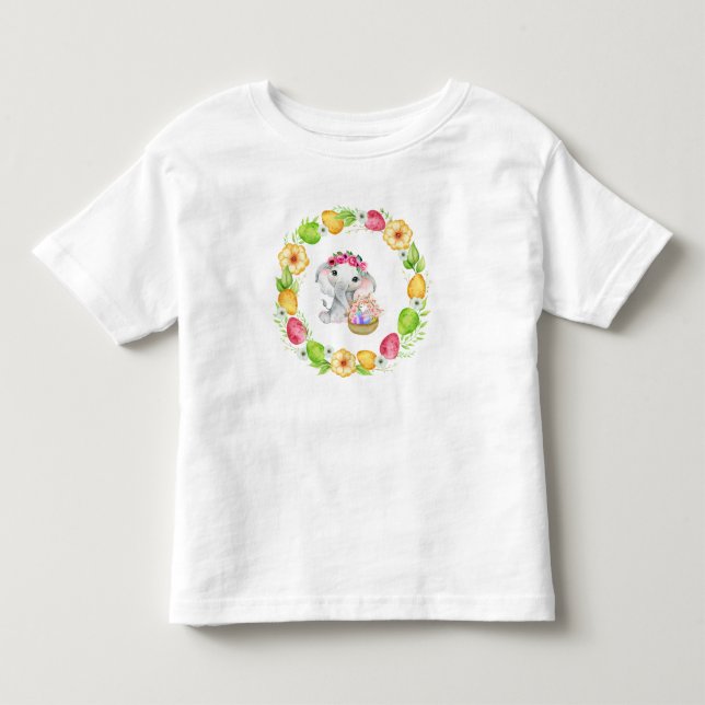 Easter Elephant Toddler T-Shirt (Front)