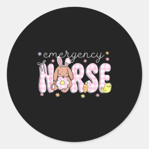 Easter emergency department nurse practitioner classic round sticker