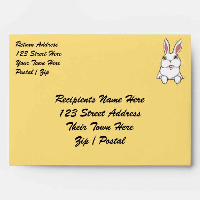 Easter Envelopes Custom Easter Bunny Envelopes (Front)
