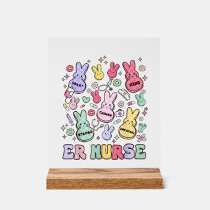 Easter ER Emergency Department Nurse Practitioner  Acrylic Sign