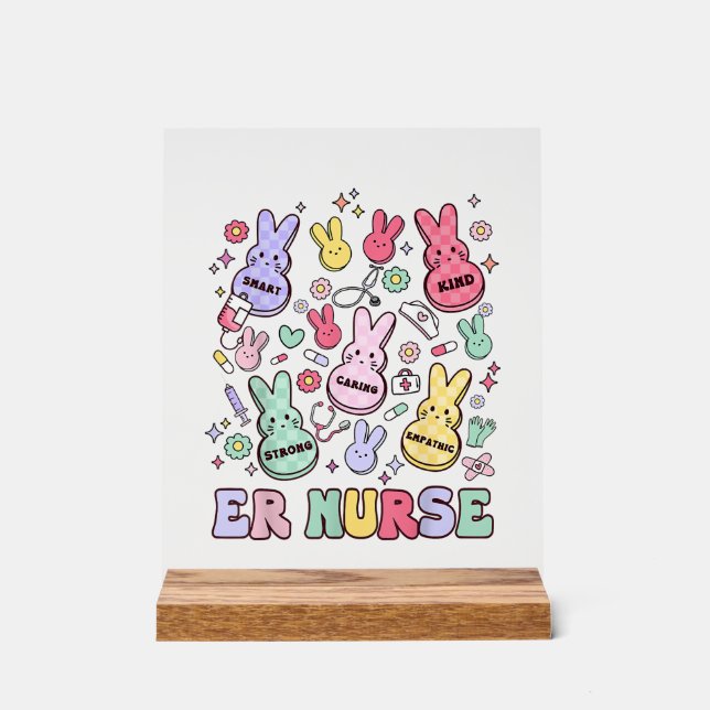 Easter ER Emergency Department Nurse Practitioner  Acrylic Sign (Front)
