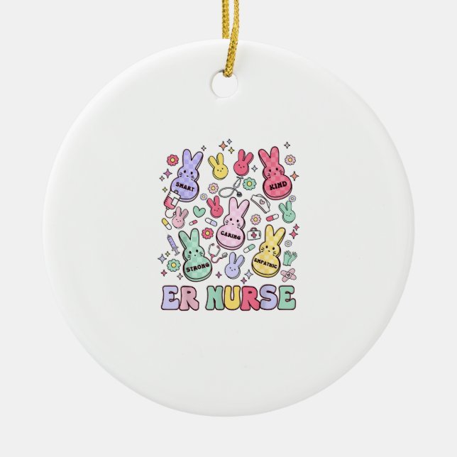 Easter ER Emergency Department Nurse Practitioner  Ceramic Ornament (Front)