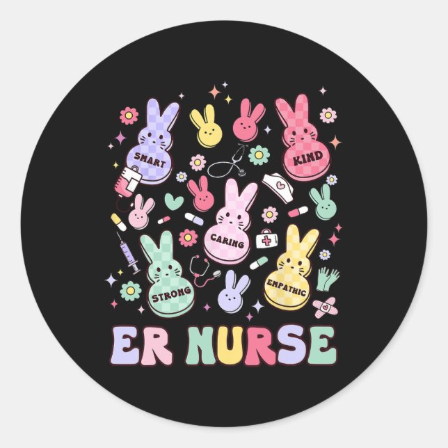 Easter Er Emergency Department Nurse Practitioner  Classic Round Sticker (Front)