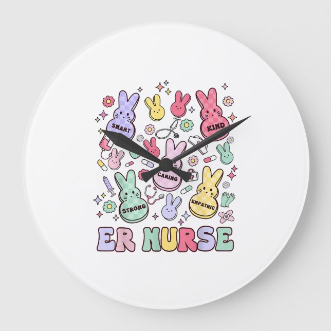 Easter ER Emergency Department Nurse Practitioner  Large Clock (Front)