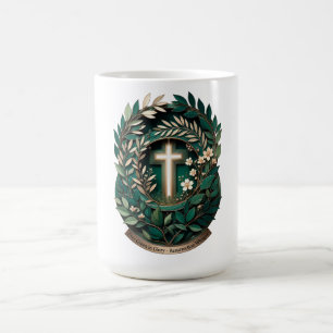 Easter Evergreen Glory Wreath, Believer's Hope Gif Coffee Mug