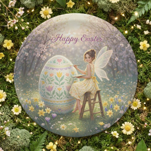 Easter Fairy Painting Egg Spring Paper Plate