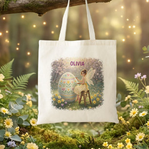 Easter Fairy Painting Egg Spring Tote Bag