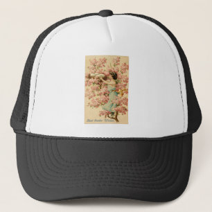 easter faith flowers pink Cherry Blossom Nest cute Trucker Hat