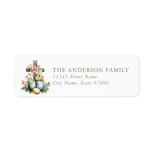 Easter Faith & Inspirational Return Address Labels (Front)