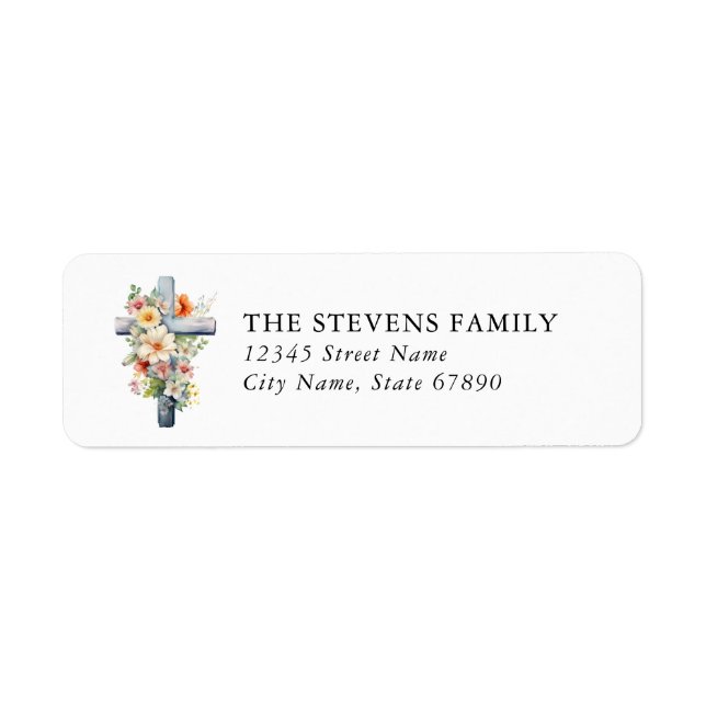 Easter Faith & Inspirational Return Address Labels (Front)