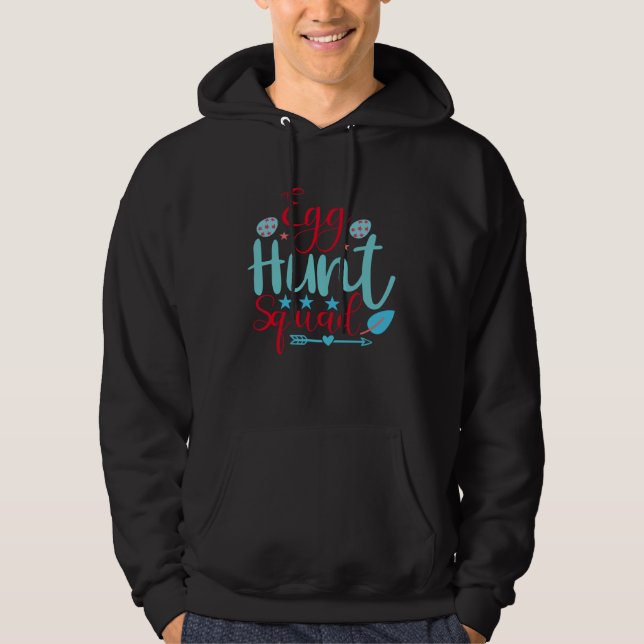 Easter Family Egg Hunt Squad Matching Mom Dad Kids Hoodie (Front)