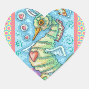 EASTER FANTASY, CUTE SPRING SEAHORSE STICKERS