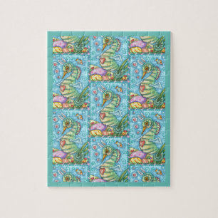 EASTER FANTASY, SPRING SEAHORSE HOLIDAY PUZZLE