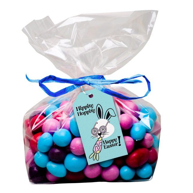Easter Favour Tag Retro Flower Power Bunny (Creator Uploaded)