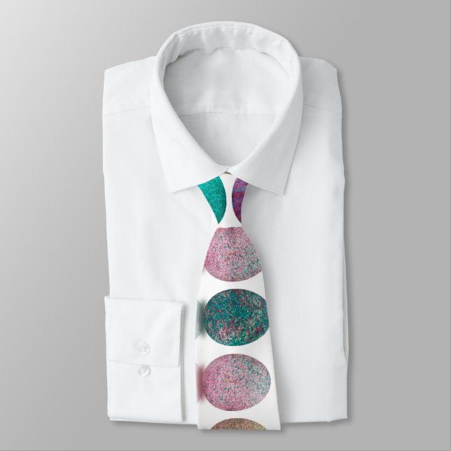 Easter festive cow neck tie (Tied)