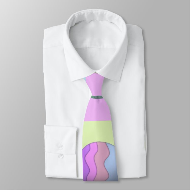 Easter festive cow neck tie (Tied)