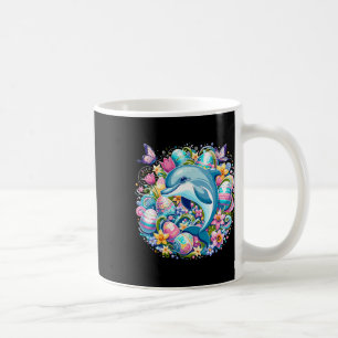 Easter Festive Illustration With Charming Dolphin  Coffee Mug