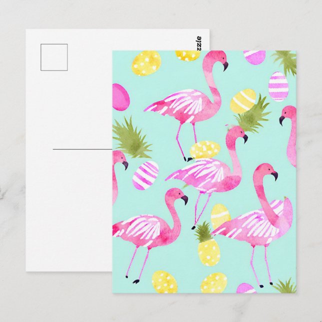 Easter Flamingo Postcard (Front/Back)