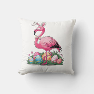 Easter Flamingo T-Shirt Cushion