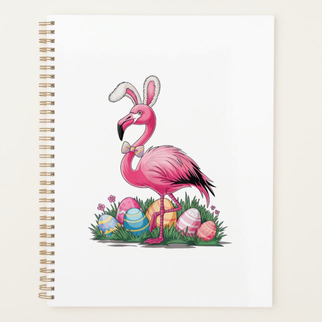Easter Flamingo T-Shirt Planner (Front)