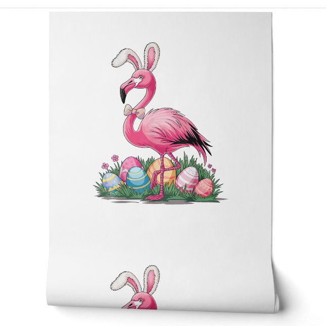 Easter Flamingo T-Shirt Wallpaper (Unrolling)