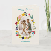 Easter floral wreath photo