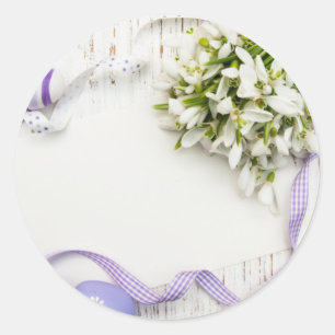 Easter Flowers, Ribbons and Eggs Sticker