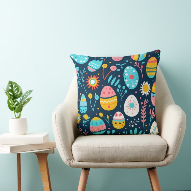 Easter Folk Garden Cushion (Chair)