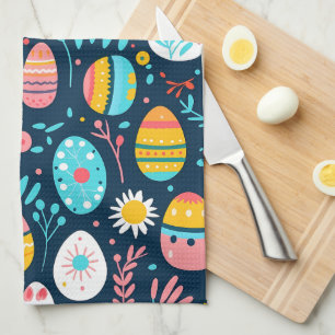Easter Folk Garden Tea Towel