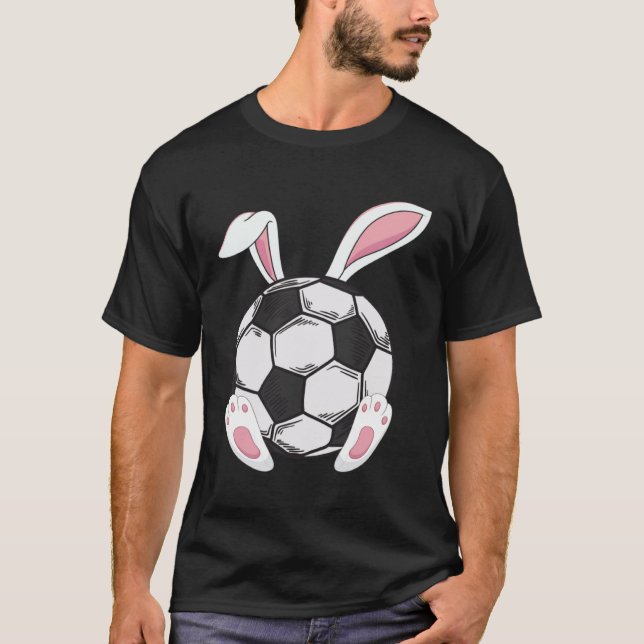 Easter Football Soccer  Rabbit Bunny Easter Day 20 T-Shirt (Front)