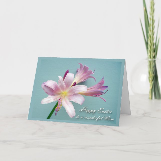 Easter for Mum, Resurrection Lily Holiday Card (Front)