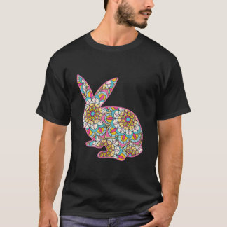 Easter For Women Easter Bunny Flowers Cute Mum Gif T-Shirt