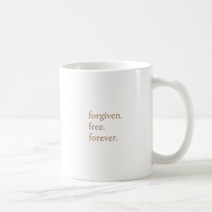 Easter forgiven minimalist modern monogram custom coffee mug