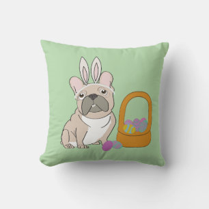 Easter French Bulldog Cushion
