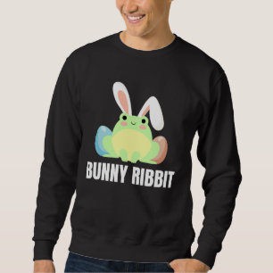 Easter Frog  Bunny Ribbit For Amphibian Sweatshirt
