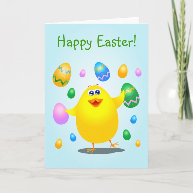 Easter funny chick, card (Front)