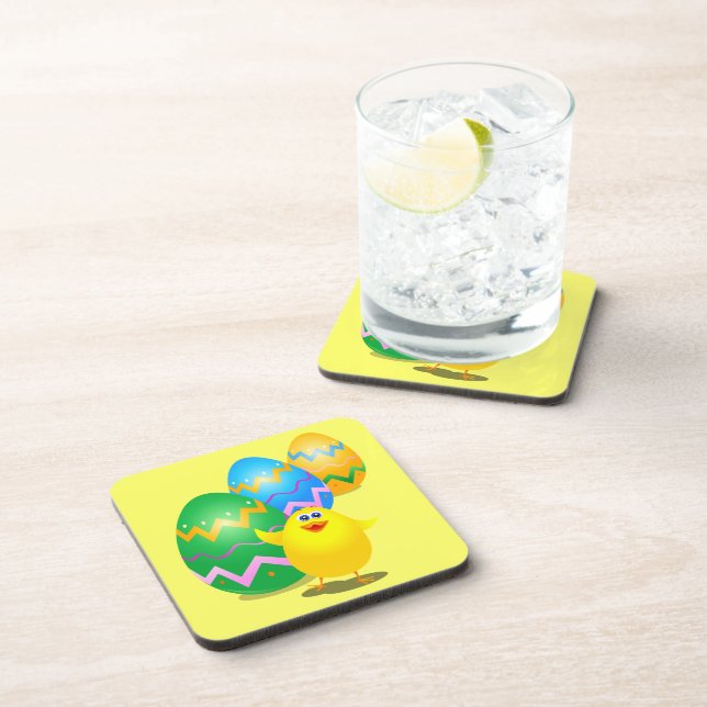 Easter funny chick, coaster (Right Side)