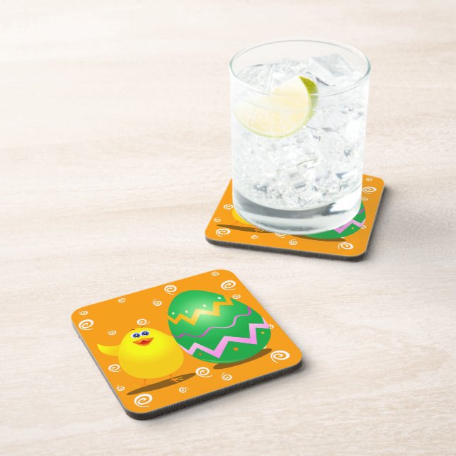 Easter funny chick, coaster (Right Side)