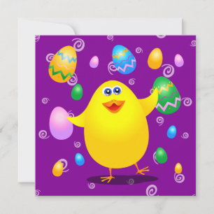 Easter funny chick, invitation